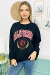 139130 Bisiklet Yaka Baskili Sweatshirt